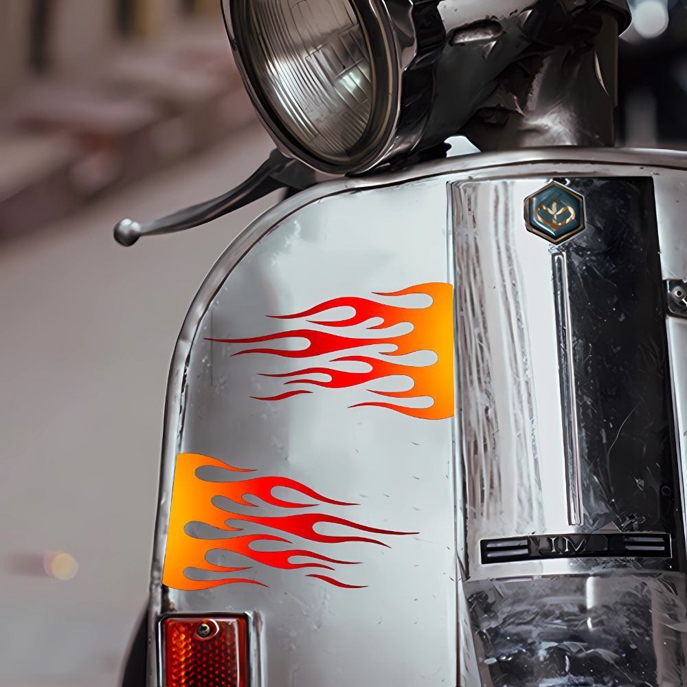 Flame Motorcycle Stickers Wate - огляд і ціна Scooter Helmet Set