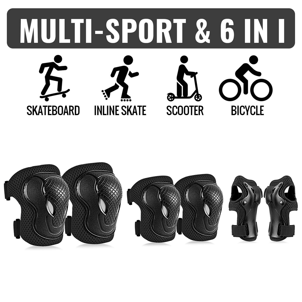 GOMOREON 6Pcs/Set Kids Safety  - огляд і ціна Scooter Helmet Set